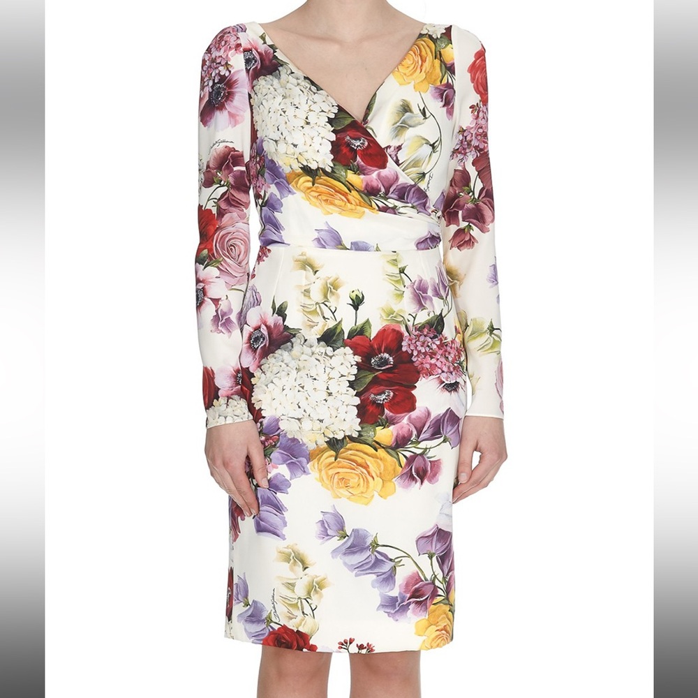 NWOT Dolce&gabbana floral print silk dress